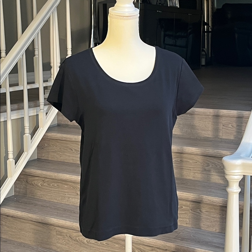 Chico's Black Short Sleeve Top